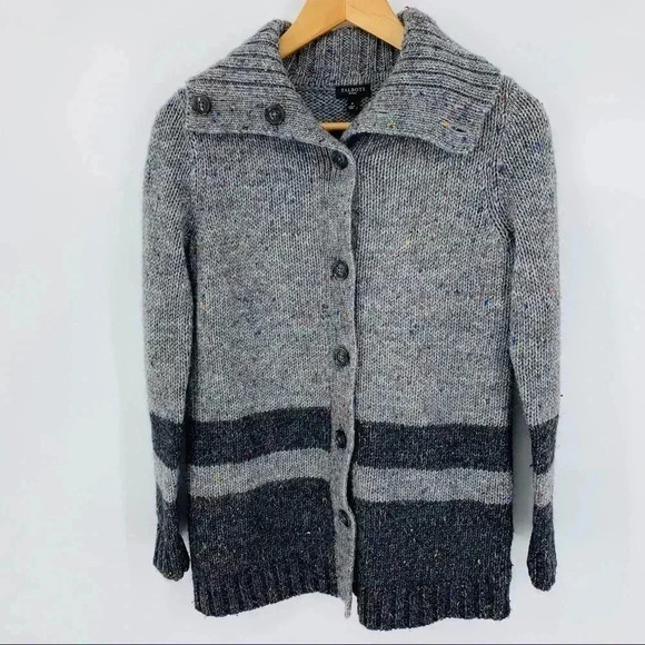 Talbots grey confetti marl cardigan. - Picture 1 of 5